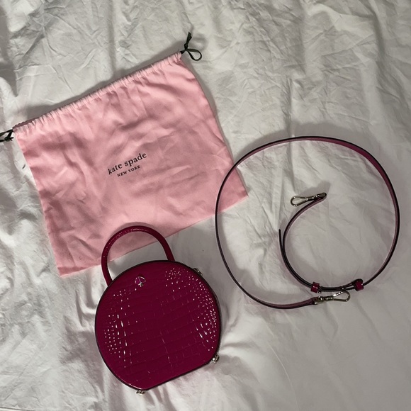 Kate Spade - pink croc handbag - Picture 4 of 5